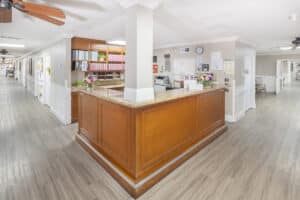 the nurse's station at La Mesa facility